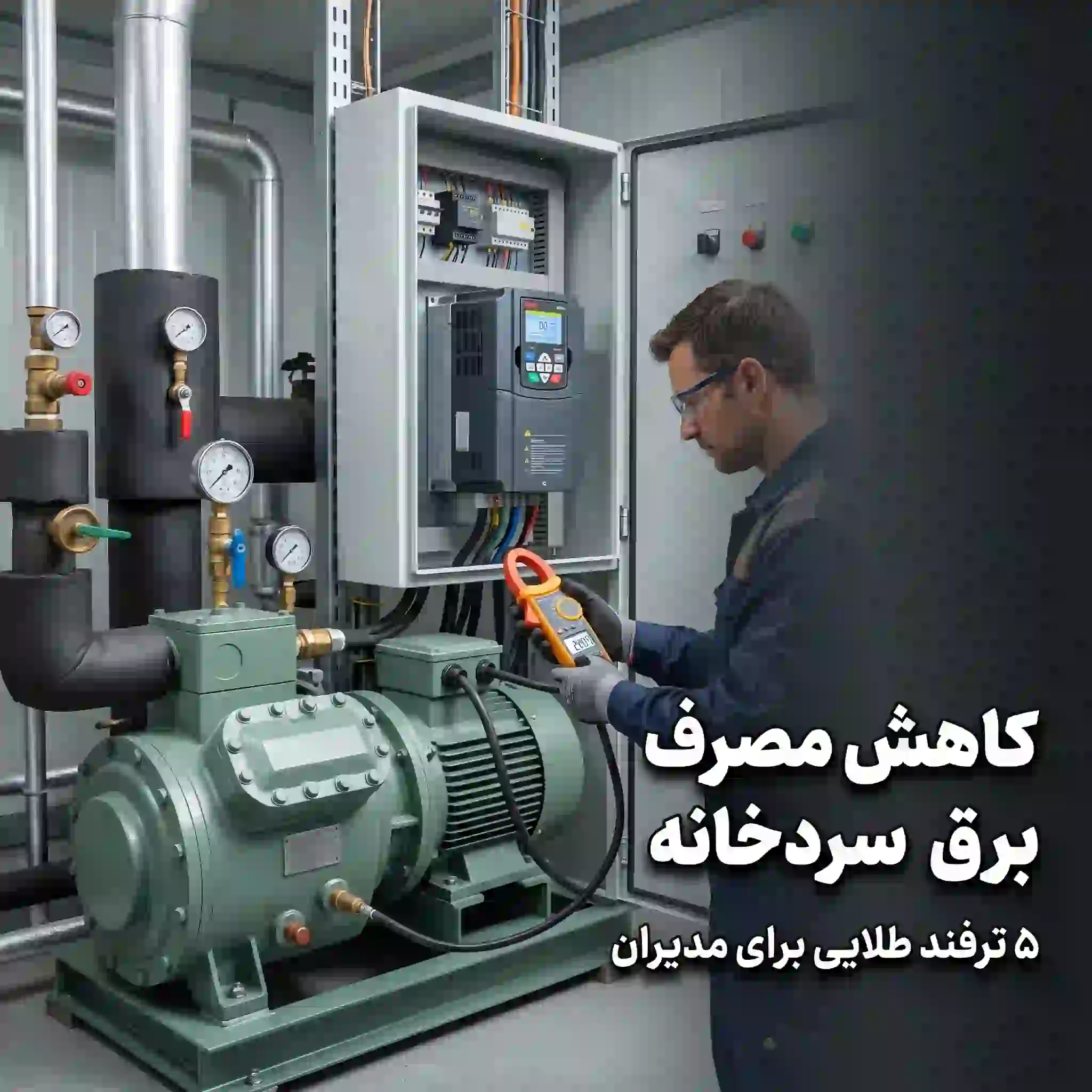 ۵ ترفند طلایی برای کاهش مصرف برق سردخانه‌های صنعتی و آمونیاکی (راهنمای مدیریتی)