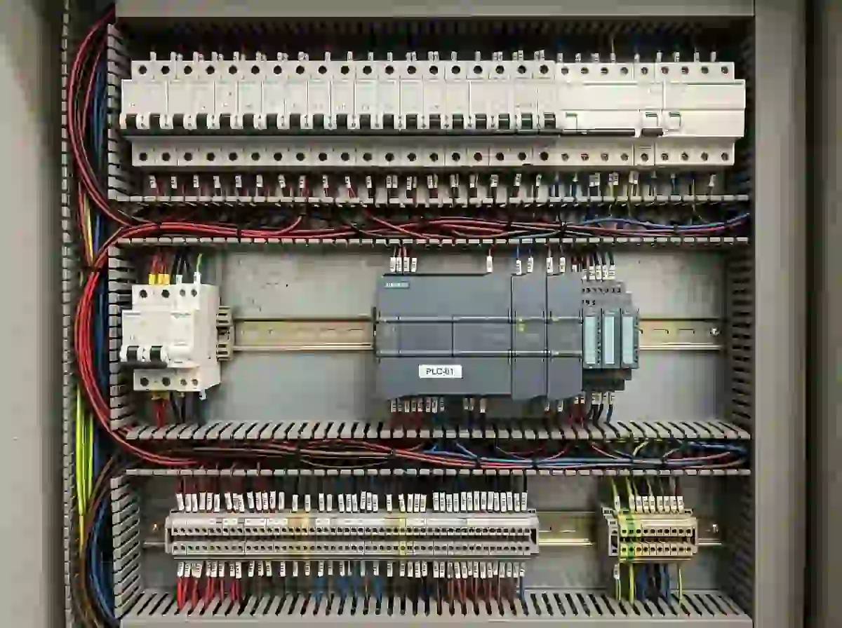 طراحی و ساخت تابلوی برق و کنترل خط تولید با PLC زیمنس